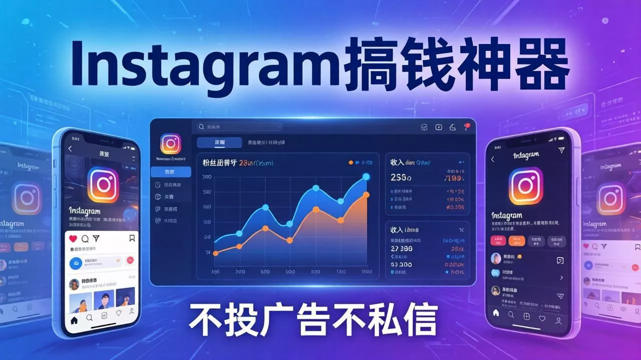 Instagram搞钱神器:月涨6万粉+月入5万刀,不投广告不私信,靠算法+低价产品 Instagram搞钱神器:月涨6万粉+月入5万刀,不投广告不私信,靠算法+低价产品