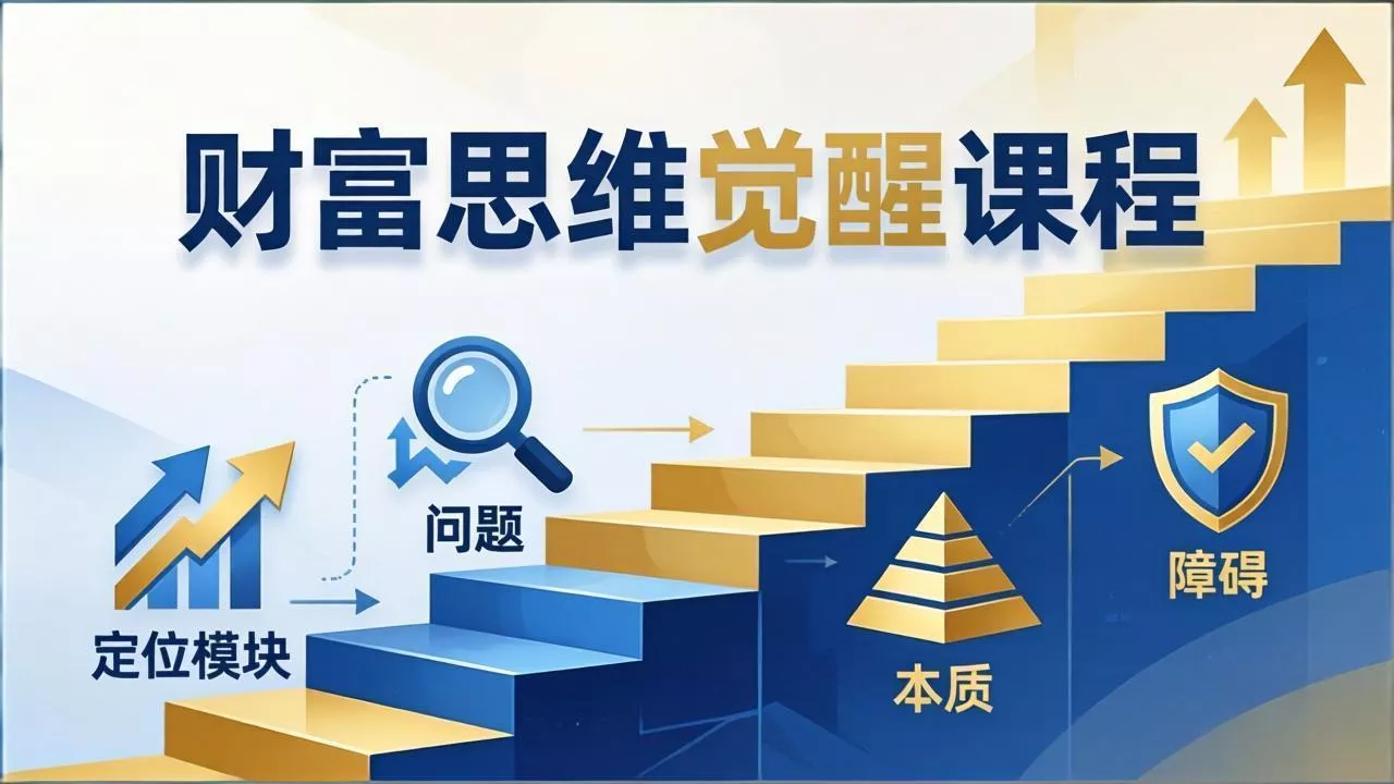 财富思维觉醒第十期：3天大课四大模块，精准定位问题看清本质，扫清人生障碍 - 项目资源网