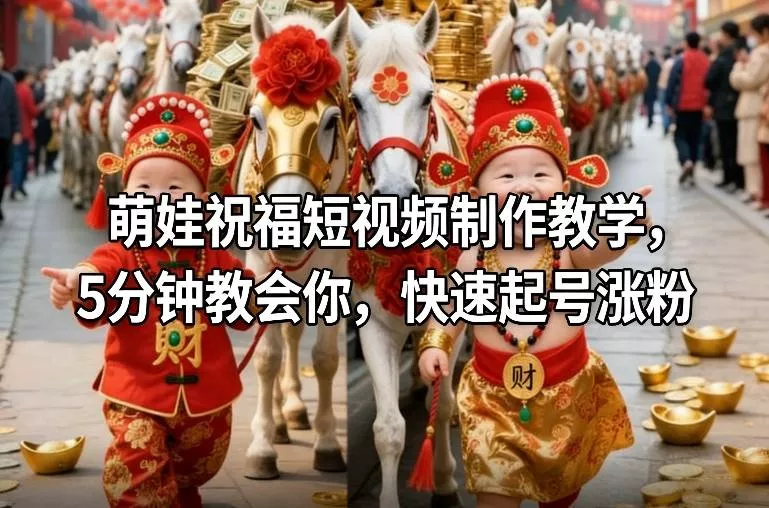 萌娃祝福短视频制作教学,5分钟教会你,快速起号涨粉 萌娃祝福短视频制作教学,5分钟教会你,快速起号涨粉