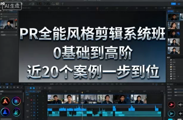 PR全能风格剪辑系统班,0基础到高阶,近20个案例一步到位