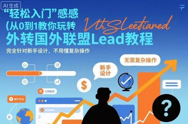 国外联盟賺美刀项目,从0到1教你玩转国外联盟Lead教程,纯新手可操作性100%