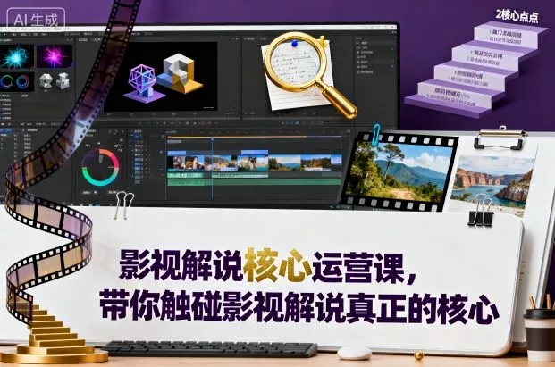 影视解说核心运营课,带你触碰影视解说真正的核心