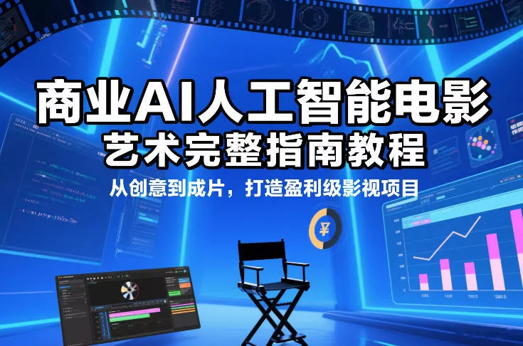 商业AI人工智能电影制作的艺术完整指南教程,从创意到成片,打造盈利级影视项目 商业AI人工智能电影制作的艺术完整指南教程,从创意到成片,打造盈利级影视项目
