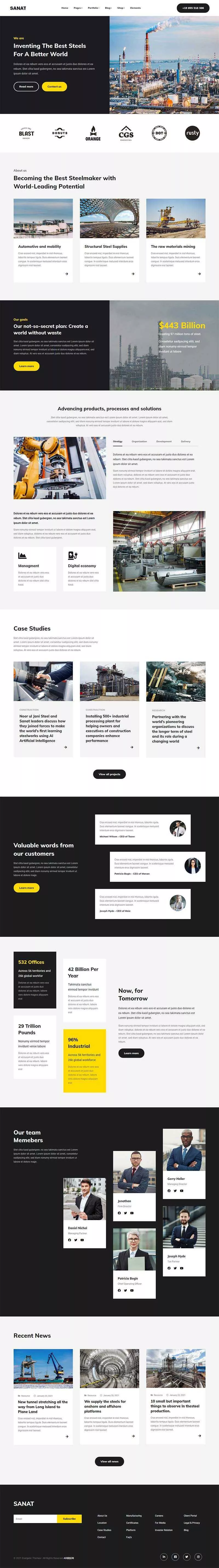 bootstrap重工业集团企业官网html5模板 - 项目资源网