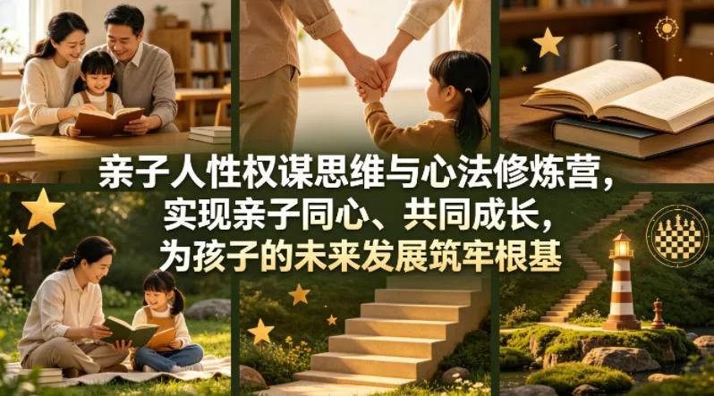 亲子人性权谋思维与心法修炼营，实现亲子同心、共同成长，为孩子的未来发展筑牢根基【音频】 - 项目资源网