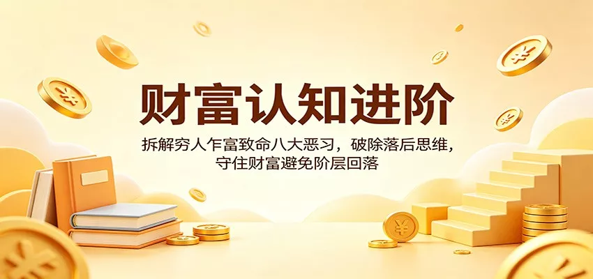 财富认知进阶：拆解穷人乍富致命八大恶习，破除落后思维，守住财富避免阶层回落 - 项目资源网