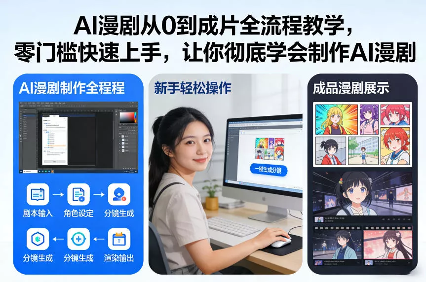 AI漫剧从0到成片全流程教学,零门槛快速上手,让你彻底学会制作AI漫剧【保姆级教程】 AI漫剧从0到成片全流程教学,零门槛快速上手,让你彻底学会制作AI漫剧【保姆级教程】