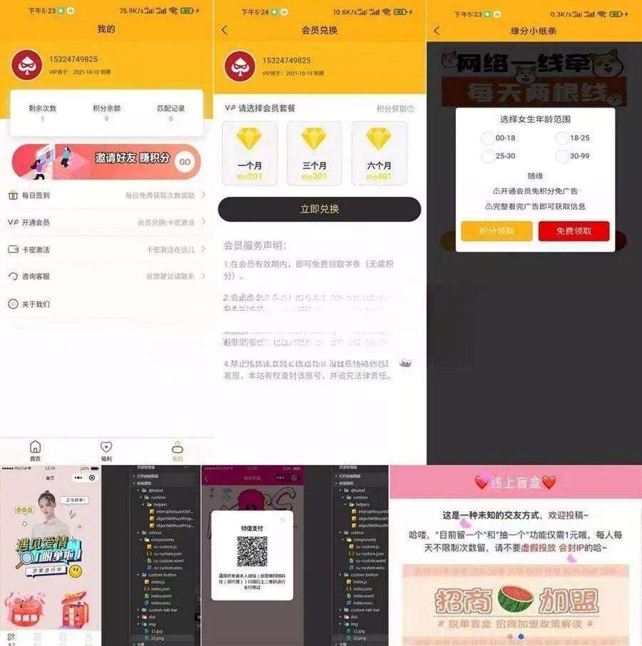 三套脱单盲盒/交友盲盒系统源码/公众号源码+小程序源码 - 项目资源网