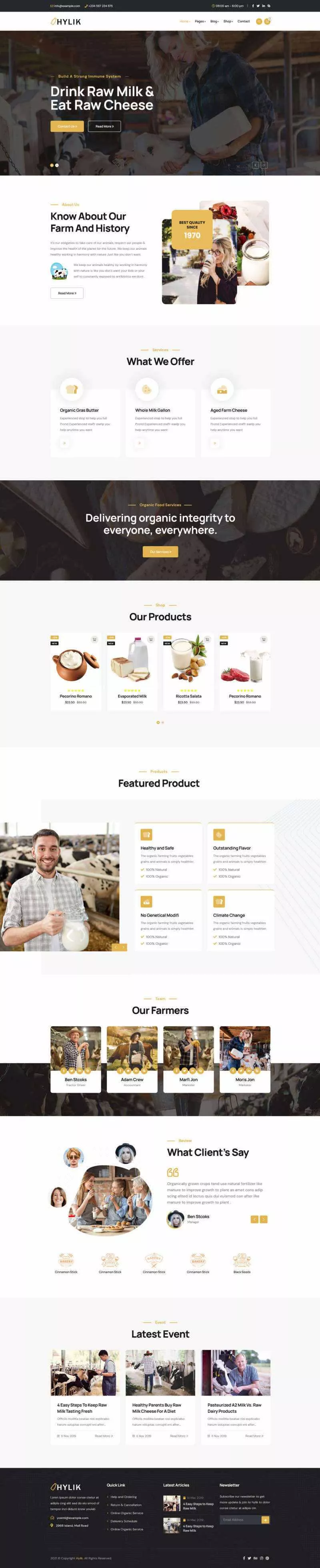 响应式牛奶制品生产企业HTML5模板 - 项目资源网