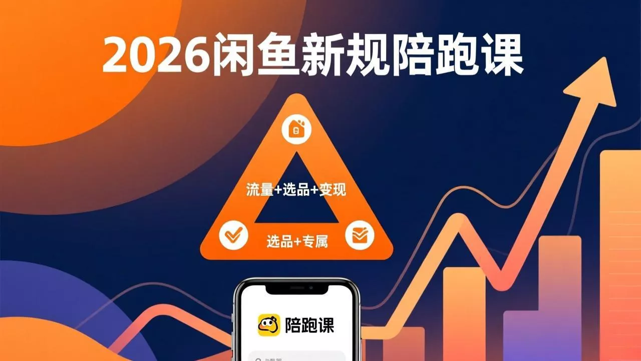 2026闲鱼高阶陪跑课全新上线,带你吃透新规玩转选品流量,从零搭建稳定变现盈利体系 2026闲鱼高阶陪跑课全新上线,带你吃透新规玩转选品流量,从零搭建稳定变现盈利体系