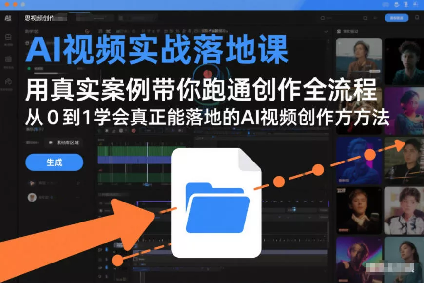 AI视频实战落地课,用真实案例带你跑通创作全流程,从0到1学会真正能落地的AI视频创作方法 AI视频实战落地课,用真实案例带你跑通创作全流程,从0到1学会真正能落地的AI视频创作方法