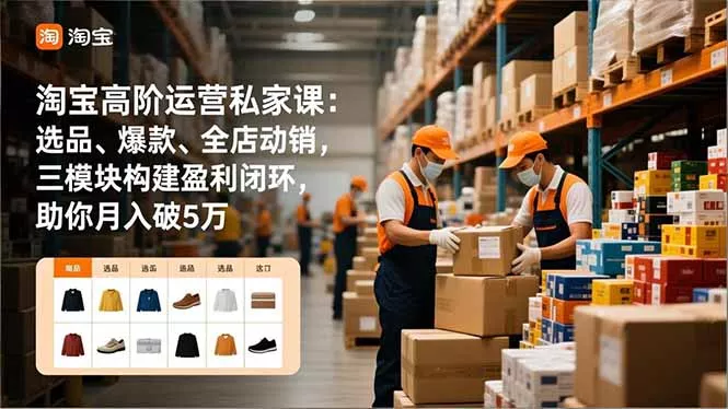 淘宝高阶运营私家课:选品、爆款、全店动销,三模块构建盈利闭环,助你月入破5万(更新12月 淘宝高阶运营私家课:选品、爆款、全店动销,三模块构建盈利闭环,助你月入破5万(更新12月