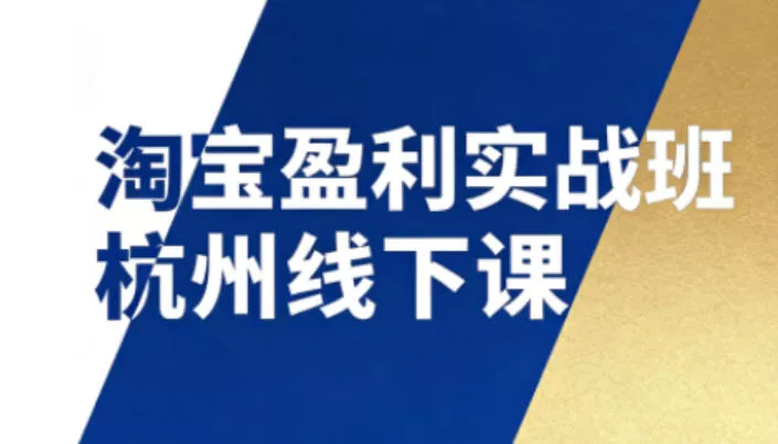 淘宝盈利实战班杭州线下课12月26-28日(音频+字幕),帮你掌握SOP流程+12门核心技术 淘宝盈利实战班杭州线下课12月26-28日(音频+字幕),帮你掌握SOP流程+12门核心技术