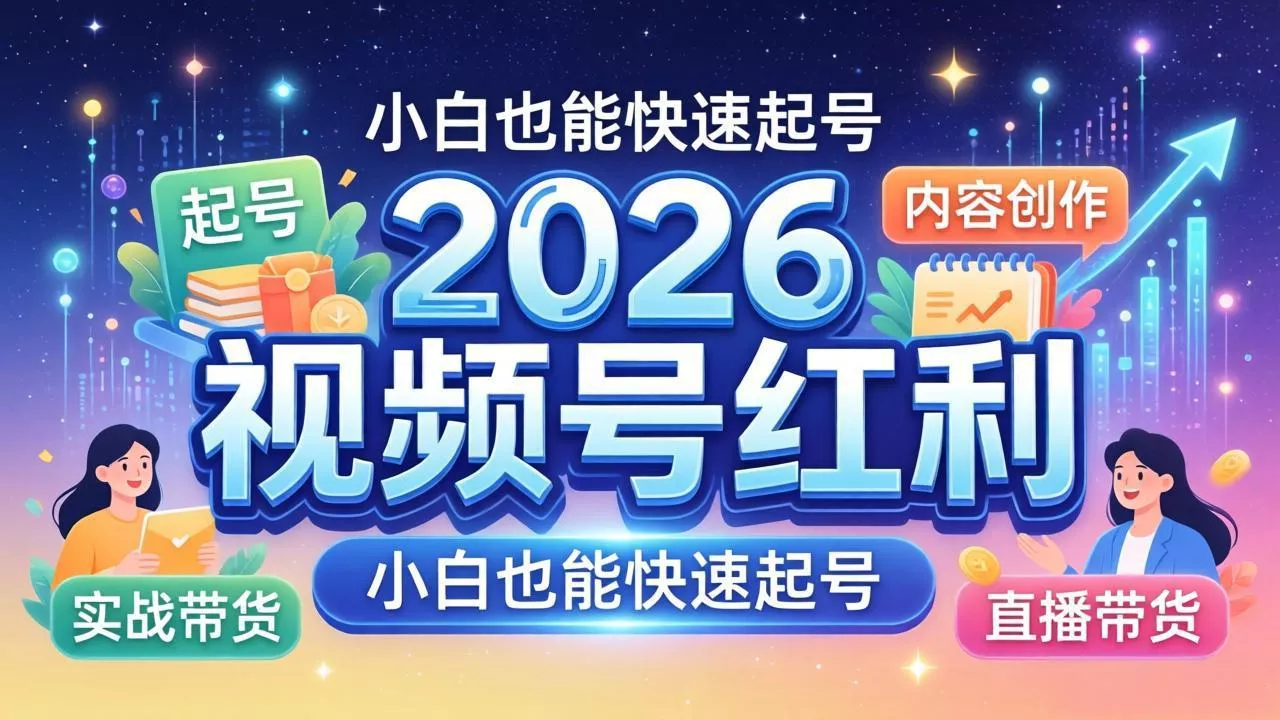 2026视频号红利实战营，大佬亲授起号、内容、直播、IP、投流、私域、矩阵全套落地打法 - 项目资源网