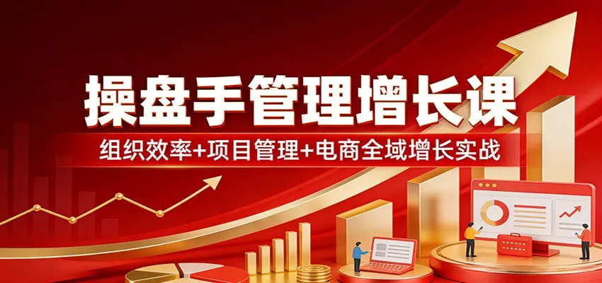 操盘手管理增长课：组织效率+项目管理+电商全域增长实战 - 项目资源网
