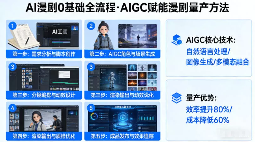 AI漫剧0基础全流程,快速掌握AIGC赋能的漫剧量产方法 AI漫剧0基础全流程,快速掌握AIGC赋能的漫剧量产方法