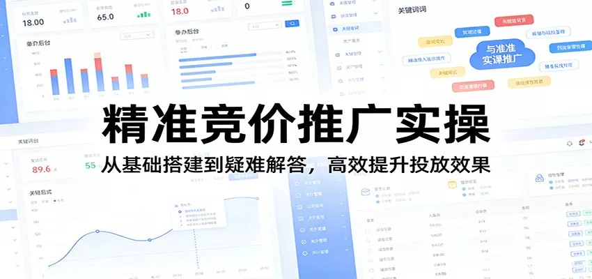 精准竞价推广实操：从基础搭建到疑难解答，高效提升投放效果 - 项目资源网