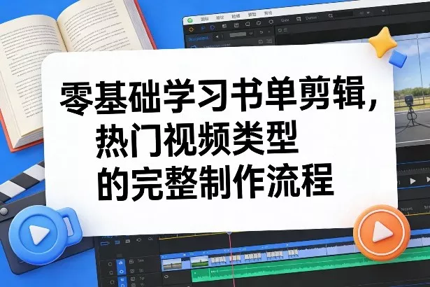 零基础学习书单剪辑,热门视频类型的完整制作流程(更新2026) 零基础学习书单剪辑,热门视频类型的完整制作流程(更新2026)