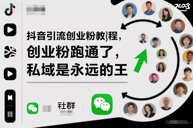 抖音引流创业粉教程,创业粉终于跑通了,私域是永远的王