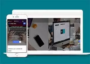 响应式艺术创作类公司网站模板 - 项目资源网