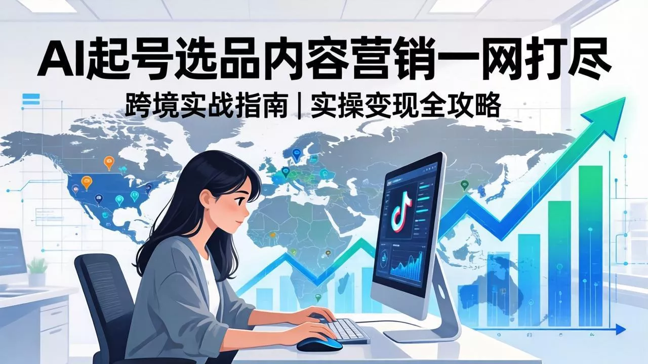 2026 TikTok 跨境AI实操：从零基础到变现全流程，AI起号选品内容营销一网打尽 - 项目资源网