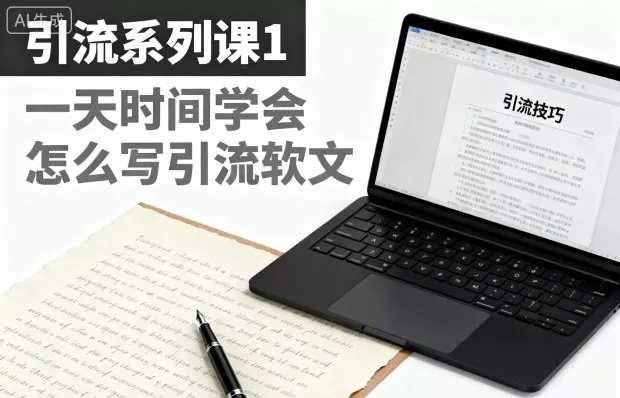 引流系列课1,一天时间学会怎么写引流软文