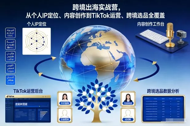 跨境出海实战营,从个人IP定位、内容创作到TikTok运营、跨境选品全覆盖 跨境出海实战营,从个人IP定位、内容创作到TikTok运营、跨境选品全覆盖
