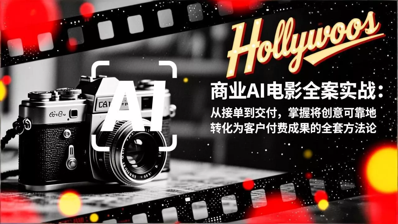 商业AI电影全案实战:从接单到交付,掌握将创意可靠地转化为客户付费成果的全套方法论 商业AI电影全案实战:从接单到交付,掌握将创意可靠地转化为客户付费成果的全套方法论
