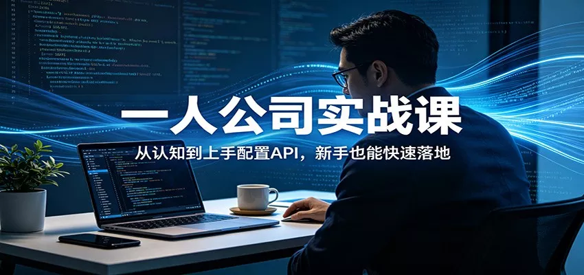 一人公司实战课：从认知到上手配置API，新手也能快速落地 - 项目资源网
