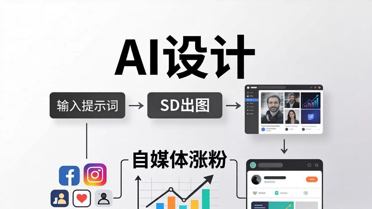 人人都是AI设计师：SD出图+自媒体涨粉一站教学，告别图文素材焦虑，AI设计让你轻松避开内卷 - 项目资源网