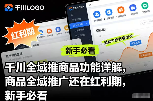 千川全域推商品功能详解,商品全域推广还在红利期,新手必看 千川全域推商品功能详解,商品全域推广还在红利期,新手必看