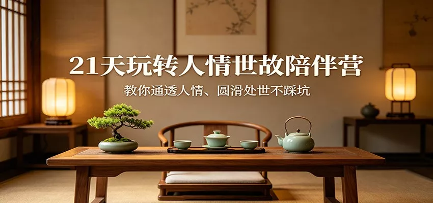 21天玩转人情世故陪伴营：教你通透人情、圆滑处世不踩坑 - 项目资源网