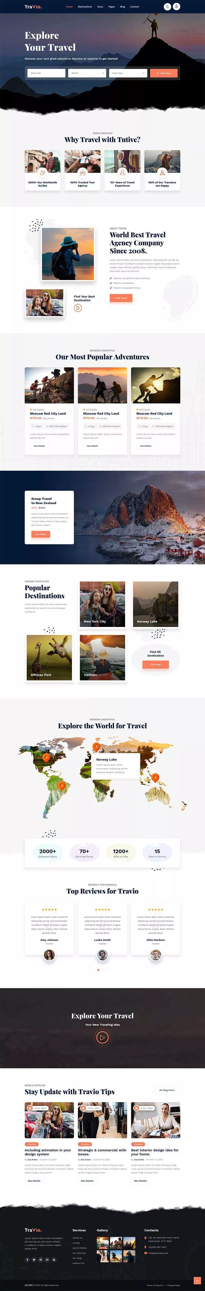 html5响应式旅游旅行社官网html模板 - 项目资源网