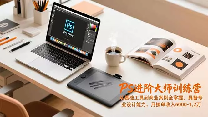 PS进阶大师训练营,从基础工具到商业案例全掌握,具备专业设计能力,月接单收入6000-1.2万 PS进阶大师训练营,从基础工具到商业案例全掌握,具备专业设计能力,月接单收入6000-1.2万